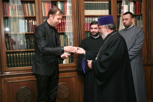 Gianni Rijavec pri poglavarju armenske pravoslavne cerkve